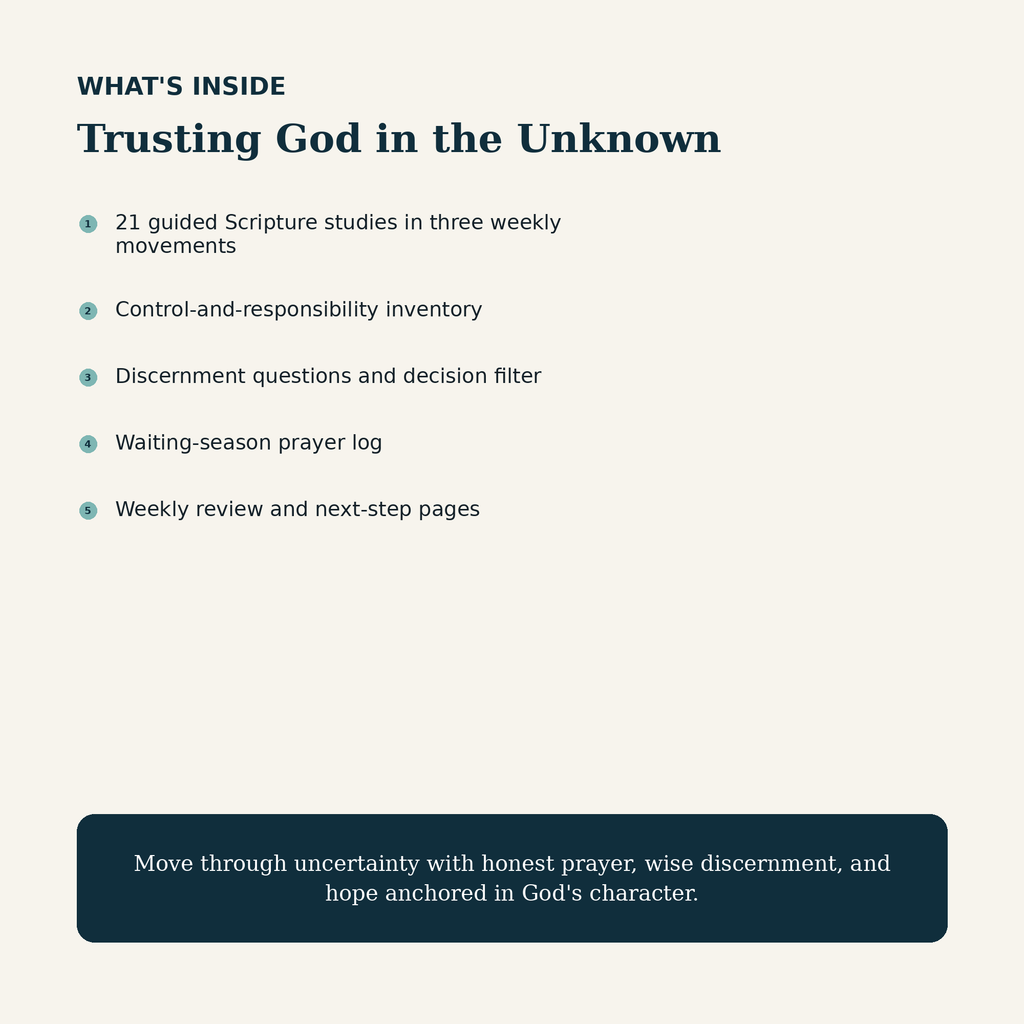 Trusting God in the Unknown